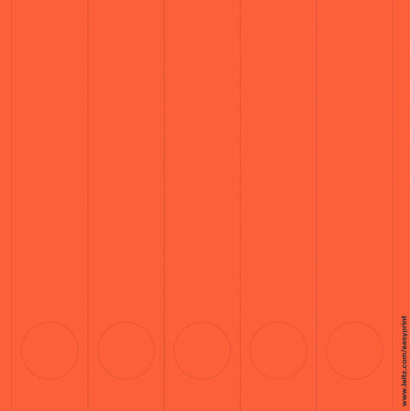 LEITZ ordnerrug-etiketten, 39 x 285 mm, lang, smal, rood