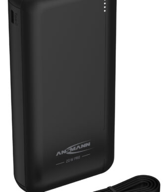 ANSMANN - Powerbank 20.000 mAh - Kleur: Zwart