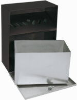 WEDO wandasbak met afdak, van staalplaat