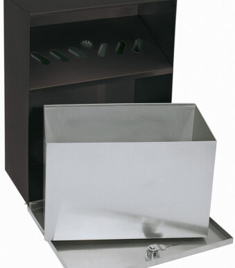 WEDO wandasbak met afdak, van staalplaat