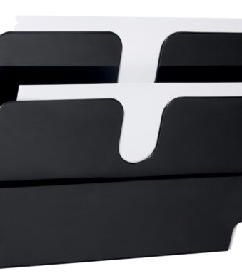 Duurzame wandbrochurehouder 'FLEXIPLUS 2', A4, 2 vakken.