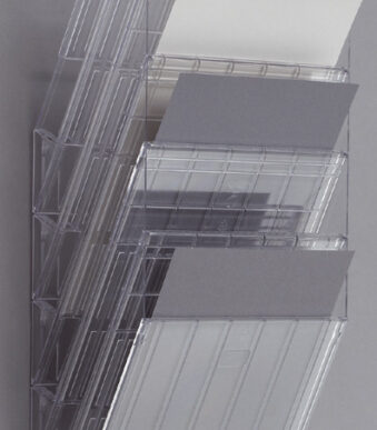 Duurzame wandbrochurehouder 'Flexidoos 6', A4, 6 vakken