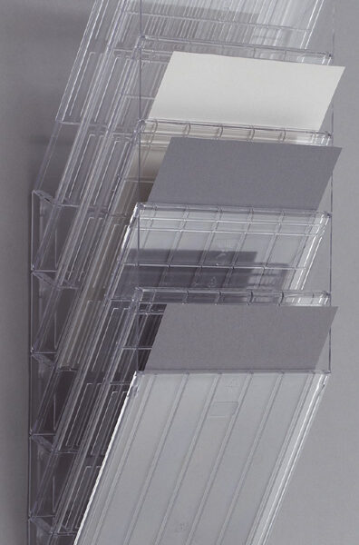 Duurzame wandbrochurehouder 'Flexidoos 6', A4, 6 vakken