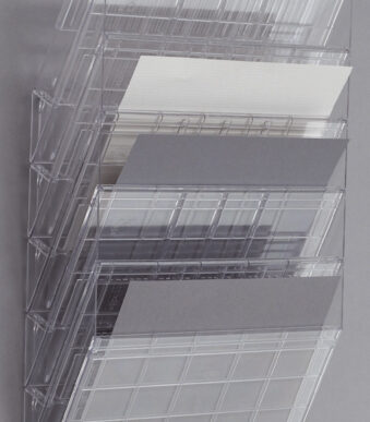 Duurzame wandbrochurehouder 'Flexidoos 6', A4, 6 vakken