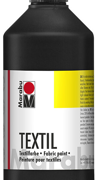 Marabu textielverf 'Textiel', zwart, 500 ml, fles