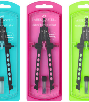 Faber-Castell snelle verstelbare passer neonfabrieksuitvoering.