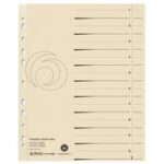 Herlitz scheidingsbladen, A4 extrabreed, manillakarton, kameebruin.