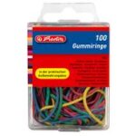 Gekleurde rubberen elastiekjes, gemengde maten.