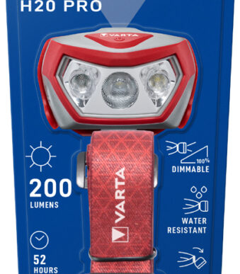 VARTA LED-hoofdlamp 'Outdoor Sports H20 Pro', rood/grijs