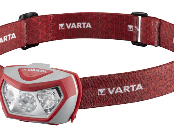 VARTA LED-hoofdlamp 'Outdoor Sports H20 Pro', rood/grijs