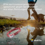 VARTA LED-hoofdlamp 'Outdoor Sports H20 Pro', rood/grijs