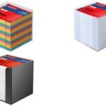 Navulvellen voor kaartenbakjes, wit, 90 x 90 mm