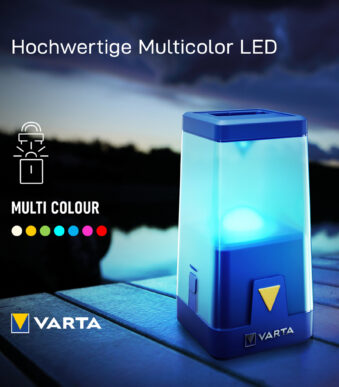 VARTA campinglamp 'Outdoor Ambiance Lantern L20', blauw