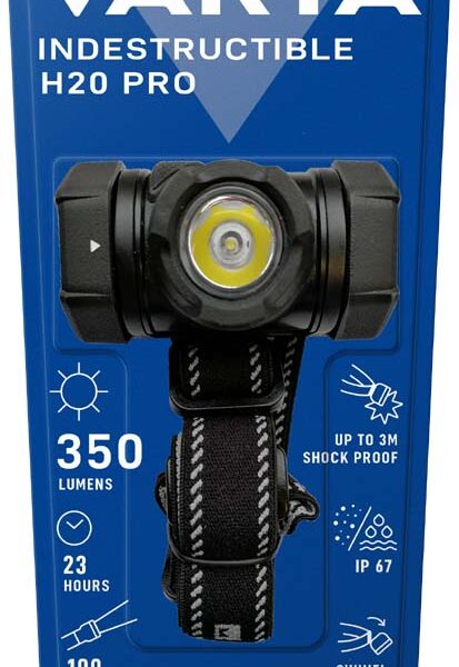 VARTA hoofdlamp 'Indestructible H20 Pro', incl. 3 Micro AAA batterijen