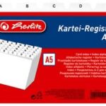 Herlitz tabbladen A-Z polypropeen liggend A6-formaat wit 24-delig