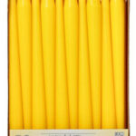 Gele kaarsen, 22 mm, doos van 50 stuks