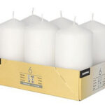 Witte stompkaars, diameter 60 mm