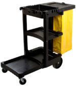 Rubbermaid schoonmaakwagen met zak 1805985, zwart