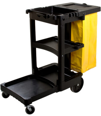 Rubbermaid schoonmaakwagen met zak 1805985, zwart