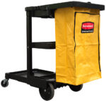 Rubbermaid schoonmaakwagen met zak 1805985, zwart