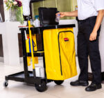 Rubbermaid schoonmaakwagen met zak 1805985, zwart