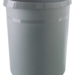HAN prullenbak GRIP KARMA, kunststof, 18 liter, rond, donkergrijs