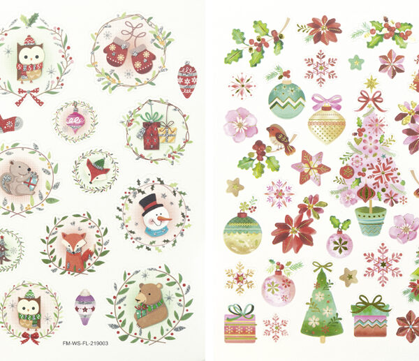 Kerst-stickers Betoverend Kerstfeest III