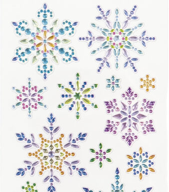 Kerst-stickers glanzende sneeuwvlokken