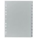 Kunststof-Tabbladen Met Cijfers - A4 - 31-delig - Grijs