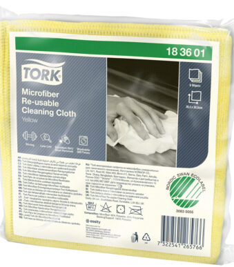 TORK universele schoonmaakdoekjes, 305 x 305 mm, geel