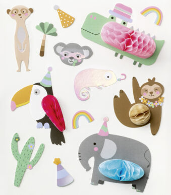 Honingraat balstickers dierenprint