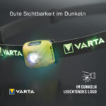 VARTA hoofdlamp Outdoor Sports Ultralight H30R, geel