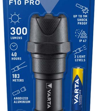 VARTA zaklamp 'Indestructible F10 Pro', incl. 3 AAA batterijen