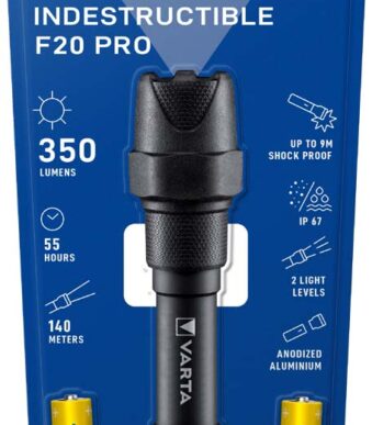 VARTA zaklamp 'Indestructible F20 Pro', incl. 2x AA batterij