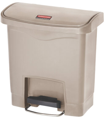 Rubbermaid pedaalemmer Slim Jim, 15 liter, beige