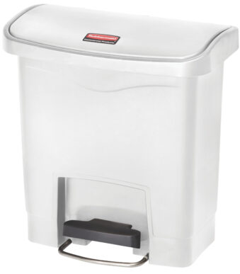 Rubbermaid pedaalemmer Slim Jim, 15 liter, wit