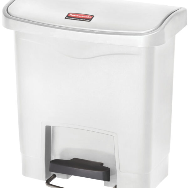 Rubbermaid pedaalemmer Slim Jim, 15 liter, wit