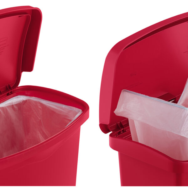 Rubbermaid pedaalprullenbak Slank Model, 68 liter, rood