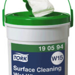 TORK vochtige reinigingsdoekjes voor oppervlakken, in emmer