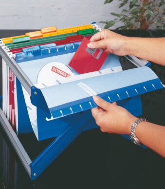 LEITZ hangmappen-rek, voor 25 hangmappen, A4, blauw