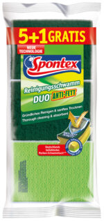 Spontex schoonmaakspons Duo Anti-Vet, 5+1 GRATIS