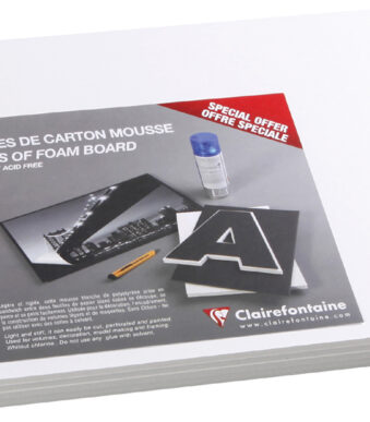 Schuimplaat Clairefontaine, A4 formaat, 5 mm dik, wit