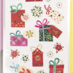 Glanzende kerststerren-stickers