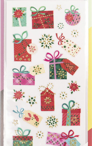 Glanzende kerststerren-stickers