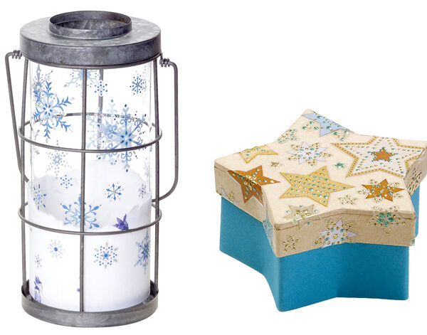 Glanzende kerststerren-stickers