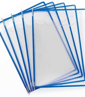 Draaitafel met klapblad van Tarifold, A4-formaat, blauw.