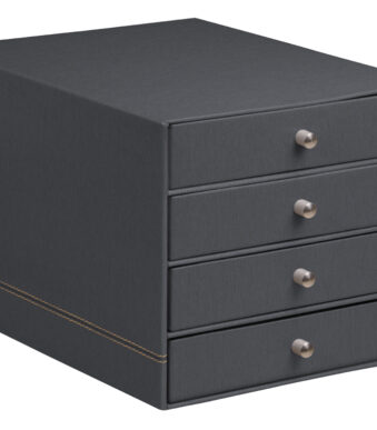 Rhodia ladeblok, 4 laden, titaankleur.