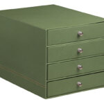 Rhodia ladebox, 4 laden, saliegroen