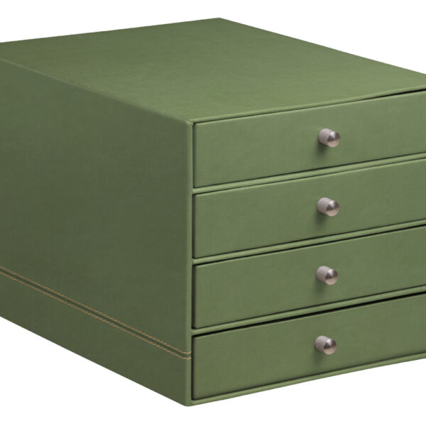 Rhodia ladebox, 4 laden, saliegroen