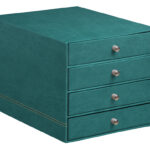 RHODIA ladebox RHODIARAMA, 4 laden, pauweengroen.